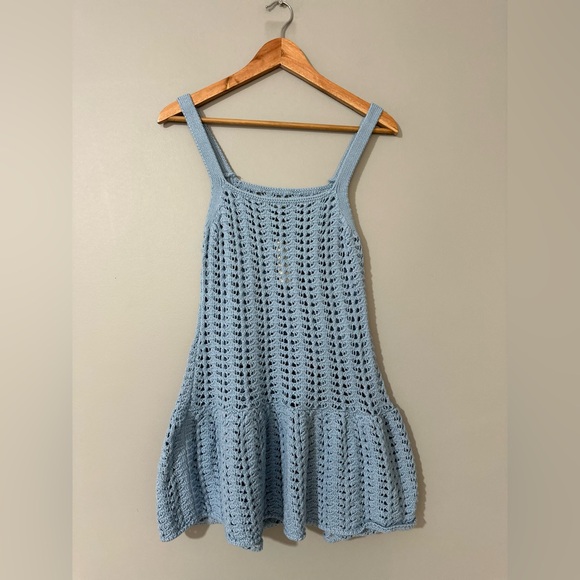 Anthropologie Celandine Blue Crochet Swim Cover-Up - Picture 5 of 10
